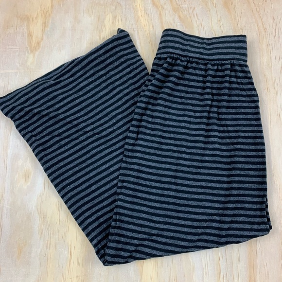 ANN TAYLOR LOFT black and gray striped maxi sz XS - Picture 1 of 3